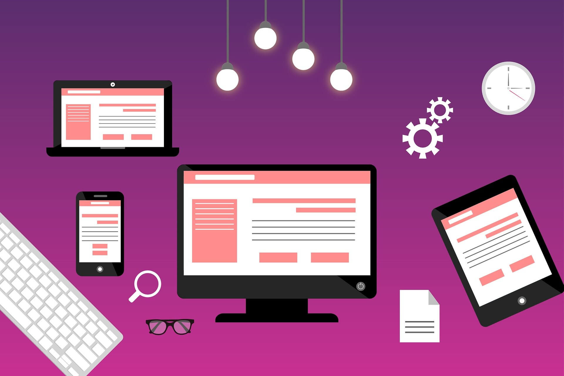 responsive websites on mobile and laptop